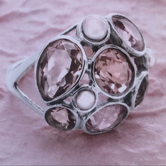 Silpada Jewelry - Silpada Sterling Silver, Pearl & Glass Sweet Embrace Ring R2442 Size 7